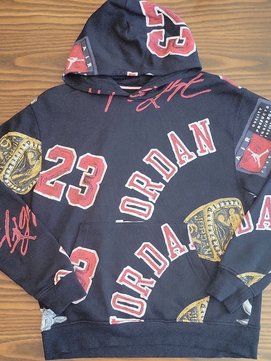 Jordan Other - JORDAN Black Hoodie with Red 23 & Gold Ring Graphics